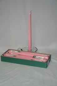 CANDLES 10" TAPER PINK 12/BOX 